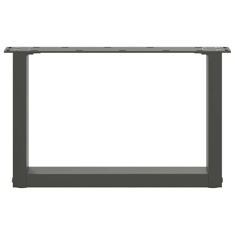 vidaXL Coffee Table Legs U-Shaped 2 pcs Anthracite 50x(30-31) cm Steel