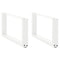vidaXL Coffee Table Legs U-Shaped 2 pcs White 60x(30-31) cm Steel