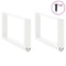 vidaXL Coffee Table Legs U-Shaped 2 pcs White 60x(30-31) cm Steel