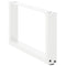 vidaXL Coffee Table Legs U-Shaped 2 pcs White 60x(30-31) cm Steel