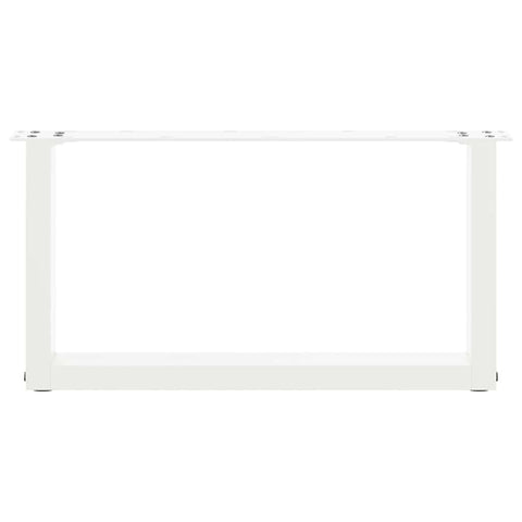 vidaXL Coffee Table Legs U-Shaped 2 pcs White 60x(30-31) cm Steel