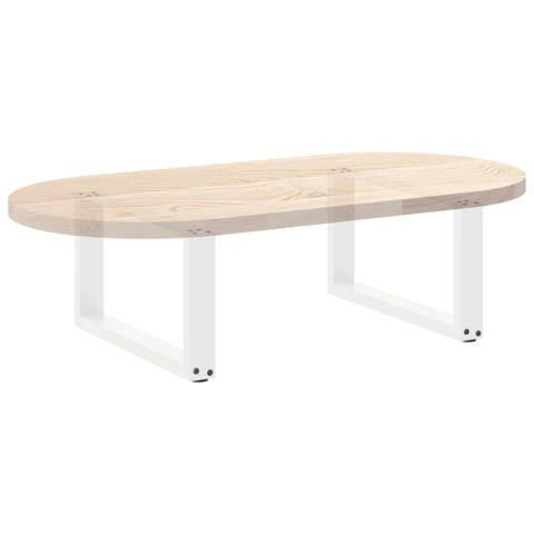 vidaXL Coffee Table Legs U-Shaped 2 pcs White 60x(30-31) cm Steel