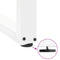 vidaXL Coffee Table Legs U-Shaped 2 pcs White 60x(30-31) cm Steel