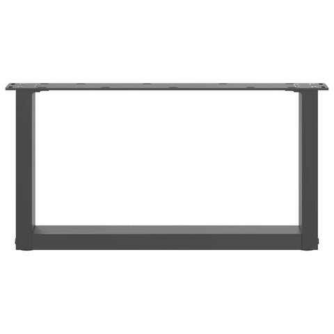 vidaXL Coffee Table Legs U-Shaped 2 pcs Anthracite 60x(30-31) cm Steel