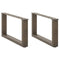 vidaXL Coffee Table Legs U-Shaped 2 pcs Natural Steel 60x(30-31) cm Steel