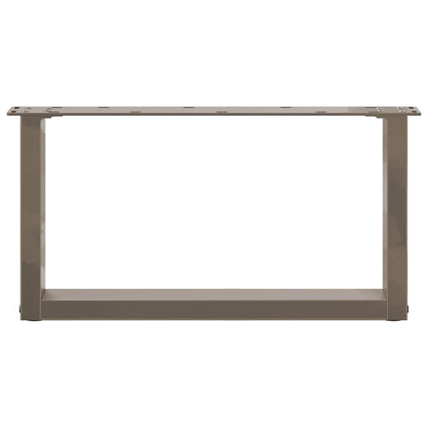vidaXL Coffee Table Legs U-Shaped 2 pcs Natural Steel 60x(30-31) cm Steel