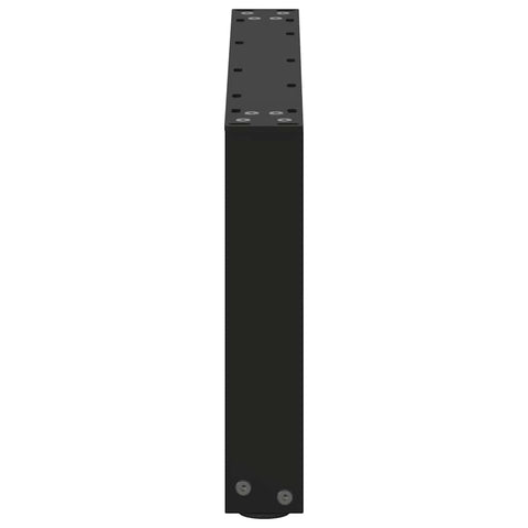 vidaXL Coffee Table Legs U-Shaped 2 pcs Black 70x(30-31) cm Steel