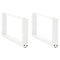 vidaXL Coffee Table Legs U-Shaped 2 pcs White 70x(30-31) cm Steel