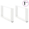 vidaXL Coffee Table Legs U-Shaped 2 pcs White 70x(30-31) cm Steel