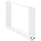 vidaXL Coffee Table Legs U-Shaped 2 pcs White 70x(30-31) cm Steel