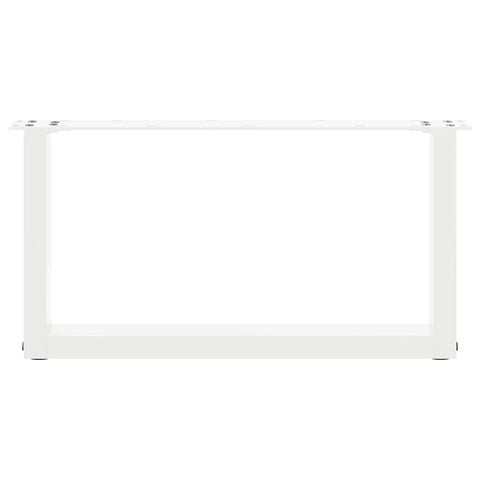 vidaXL Coffee Table Legs U-Shaped 2 pcs White 70x(30-31) cm Steel