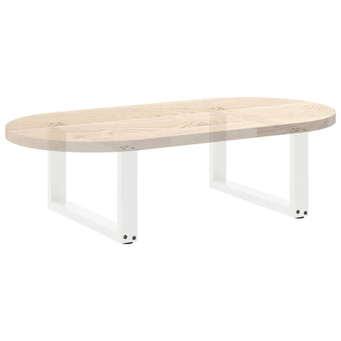 vidaXL Coffee Table Legs U-Shaped 2 pcs White 70x(30-31) cm Steel