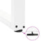 vidaXL Coffee Table Legs U-Shaped 2 pcs White 70x(30-31) cm Steel