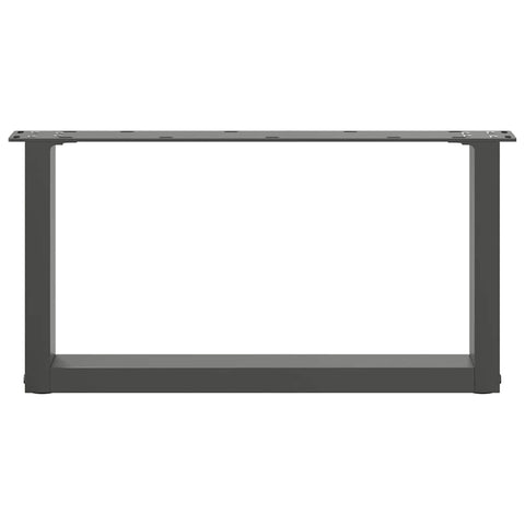 vidaXL Coffee Table Legs U-Shaped 2 pcs Anthracite 70x(30-31) cm Steel