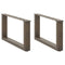vidaXL Coffee Table Legs U-Shaped 2 pcs Natural Steel 70x(30-31) cm Steel