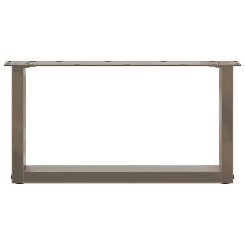 vidaXL Coffee Table Legs U-Shaped 2 pcs Natural Steel 70x(30-31) cm Steel