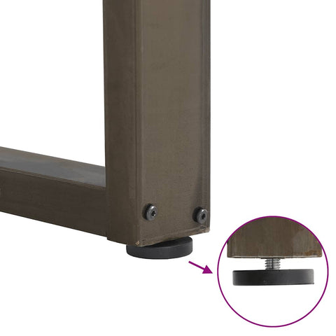 vidaXL Coffee Table Legs U-Shaped 2 pcs Natural Steel 70x(30-31) cm Steel