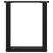 vidaXL Coffee Table Legs U-Shaped 2 pcs Black 28x(42-43) cm Steel
