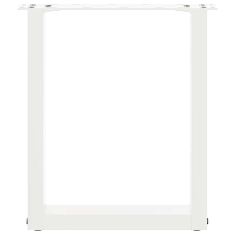vidaXL Coffee Table Legs U-Shaped 2 pcs White 28x(42-43) cm Steel