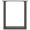 vidaXL Coffee Table Legs U-Shaped 2 pcs Anthracite 28x(42-43) cm Steel