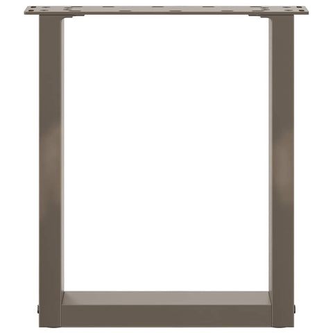 vidaXL Coffee Table Legs U-Shaped 2 pcs Natural Steel 28x(42-43) cm Steel