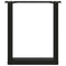 vidaXL Coffee Table Legs U-Shaped 2 pcs Black 38x(42-43) cm Steel