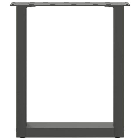 vidaXL Coffee Table Legs U-Shaped 2 pcs Anthracite 38x(42-43) cm Steel