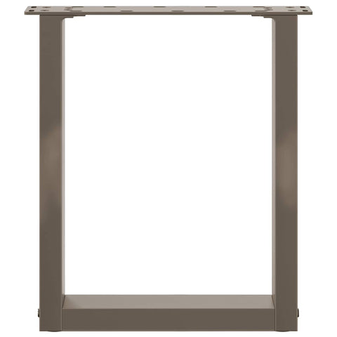 vidaXL Coffee Table Legs U-Shaped 2 pcs Natural Steel 38x(42-43) cm Steel