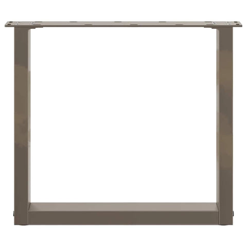 vidaXL Coffee Table Legs U-Shaped 2 pcs Natural Steel 50x(42-43) cm Steel