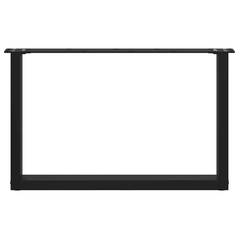 vidaXL Coffee Table Legs U-Shaped 2 pcs Black 60x(42-43) cm Steel