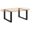 vidaXL Coffee Table Legs U-Shaped 2 pcs Black 60x(42-43) cm Steel