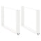 vidaXL Coffee Table Legs U-Shaped 2 pcs White 60x(42-43) cm Steel