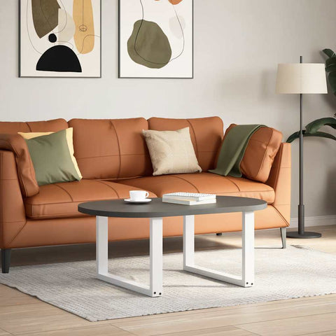 vidaXL Coffee Table Legs U-Shaped 2 pcs White 60x(42-43) cm Steel