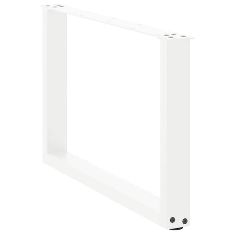 vidaXL Coffee Table Legs U-Shaped 2 pcs White 60x(42-43) cm Steel