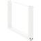 vidaXL Coffee Table Legs U-Shaped 2 pcs White 60x(42-43) cm Steel
