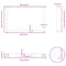 vidaXL Coffee Table Legs U-Shaped 2 pcs White 60x(42-43) cm Steel
