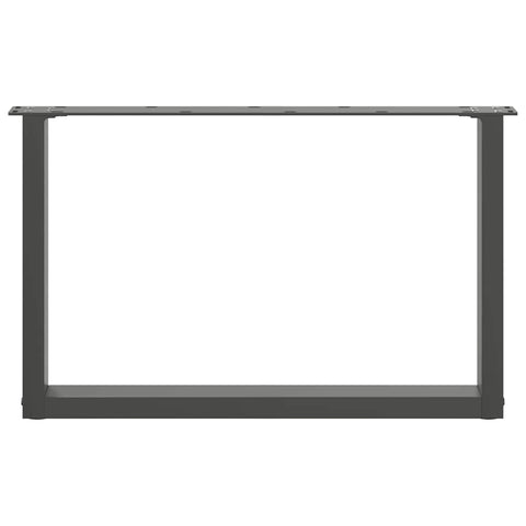 vidaXL Coffee Table Legs U-Shaped 2 pcs Anthracite 60x(42-43) cm Steel