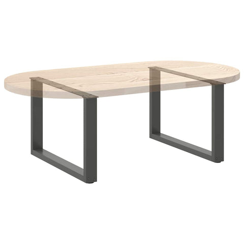 vidaXL Coffee Table Legs U-Shaped 2 pcs Anthracite 60x(42-43) cm Steel