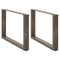 vidaXL Coffee Table Legs U-Shaped 2 pcs Natural Steel 60x(42-43) cm Steel