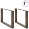 vidaXL Coffee Table Legs U-Shaped 2 pcs Natural Steel 60x(42-43) cm Steel
