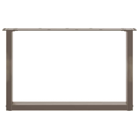 vidaXL Coffee Table Legs U-Shaped 2 pcs Natural Steel 60x(42-43) cm Steel