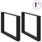 vidaXL Coffee Table Legs U-Shaped 2 pcs Black 70x(42-43) cm Steel