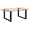 vidaXL Coffee Table Legs U-Shaped 2 pcs Black 70x(42-43) cm Steel