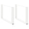 vidaXL Coffee Table Legs U-Shaped 2 pcs White 70x(42-43) cm Steel