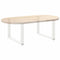 vidaXL Coffee Table Legs U-Shaped 2 pcs White 70x(42-43) cm Steel