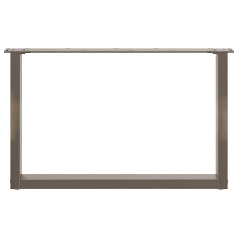 vidaXL Coffee Table Legs U-Shaped 2 pcs Natural Steel 70x(42-43) cm Steel