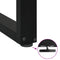 vidaXL Console Table Legs U-Shaped 2 pcs Black 28x(72-73) cm Steel