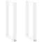 vidaXL Console Table Legs U-Shaped 2 pcs White 28x(72-73) cm Steel