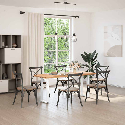 vidaXL Console Table Legs U-Shaped 2 pcs White 28x(72-73) cm Steel