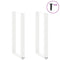 vidaXL Console Table Legs U-Shaped 2 pcs White 28x(72-73) cm Steel